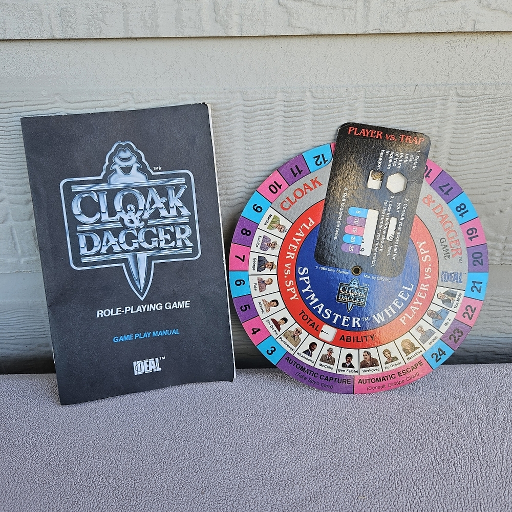 Cloak & Dagger Board Game 1984 Spy REPLACEMENT Spymaster Wheel Manual